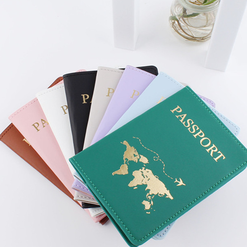Leather Passport Cover - 1 pçs couro do plutônio mapa