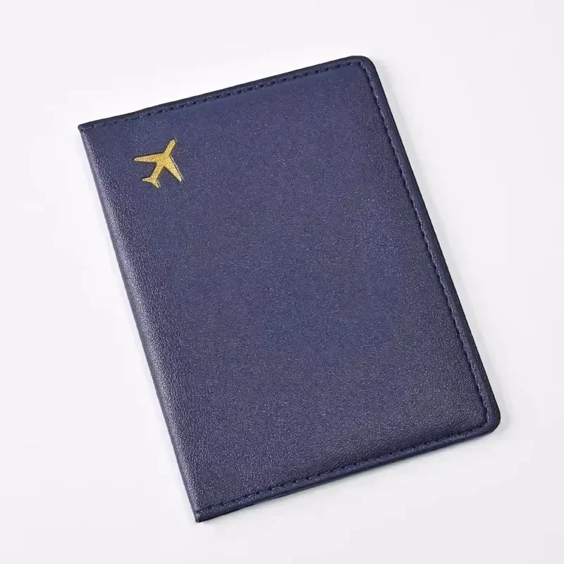 Leather Passport Cover - Mulheres homens cartão capa de passaporte