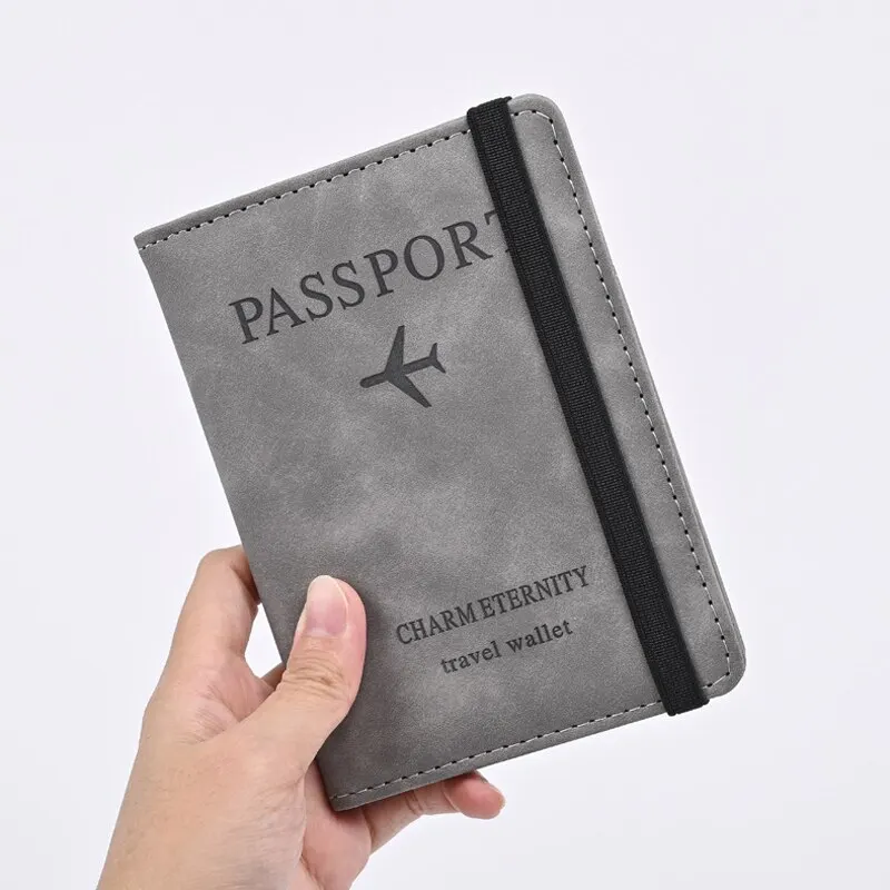 Leather Passport Cover - PU Leather Hand Carry Carteira para