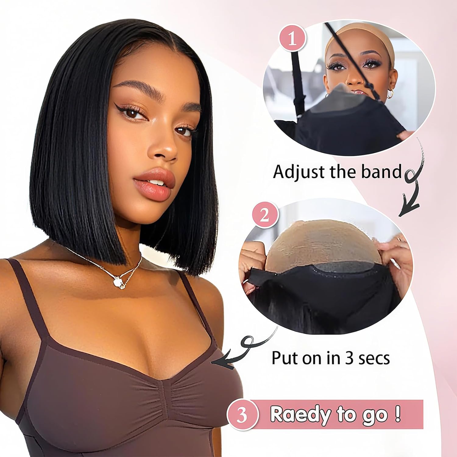 Smilegirl, peruca curta estilo - Luxury Lifestyle Dark avaliação e preço