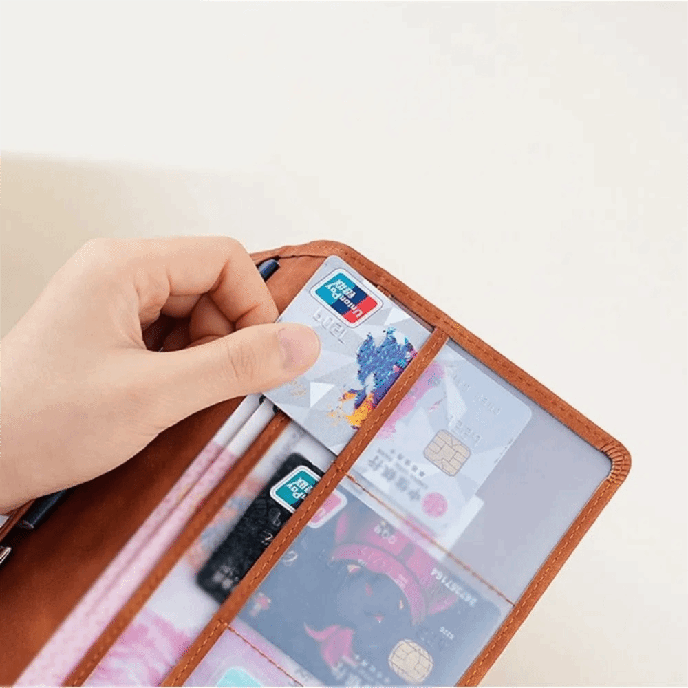 Porta-cartões retrô em couro P - Leather Passport Cover avaliação e preço
